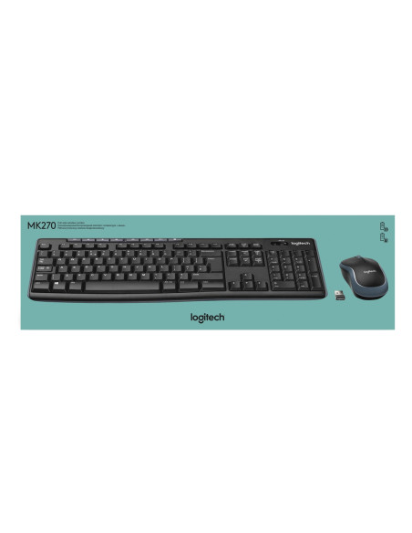 Teclado + Ratón Logitech MK270 Inalámbrico