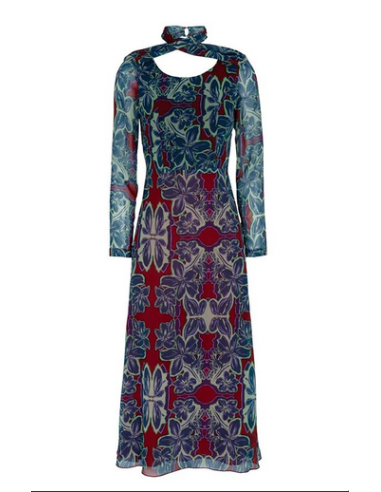 Vestido Rembrandt Midi Escote Barco