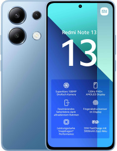 Redmi Note 13 169 cm (6.67) Ranura hibrida Dual SIM Android 13 4G USB Tipo C 6 GB 128 GB 5000 mAh Azul