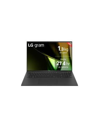 Gram 17ZD90S Intel Core Ultra 7 155H Portatil 406 cm (16) WQXGA 16 GB LPDDR5-SDRAM 512 GB SSD Wi-Fi 6E (802.11ax) FreeDOS Negro