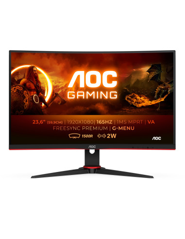 G2 C24G2AEBK pantalla para PC 599 cm (23.6) 1920 x 1080 Pixeles Full HD LED Negro Rojo