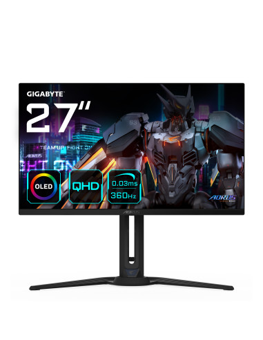 Monitor de juego AORUS FO27Q3 OLED de 27" - 2560 x 1440 (QHD) 360Hz 003ms KVM 250 cdm2 FreeSync Premium Pro DisplayHDR True Blac