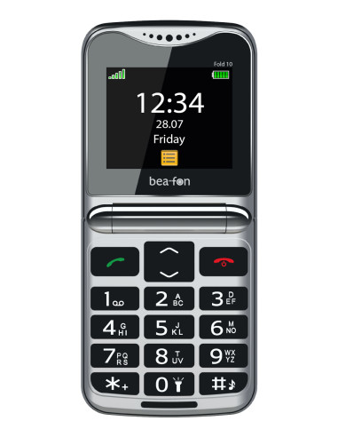 Fold10 559 cm (2.2) 95 g Negro Plata Telefono para personas mayores