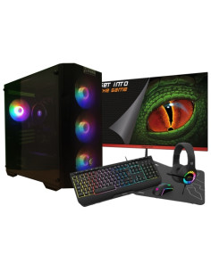 AMD Ryzen 5 4650G16GB1 Tb NVMeWindows 11 Monitor 24 Teclado raton auriculares y alfombriila Ordenador GamingPC