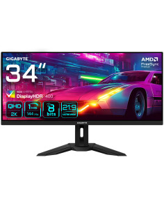 M34WQ 34 Monitor de Juego WQHD - 3440 x 1440 144Hz 1ms 400 cdm2 FreeSync Premium DisplayHDR400 HDMI 2.0 Displayport 1.4