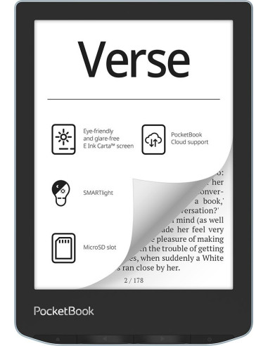 Verse lectore de e-book 8 GB Wifi Negro Azul