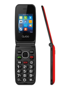 NEO NW 61 cm (2.4) Negro Rojo Telefono con camara