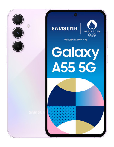 Galaxy A55 5G 168 cm (6.6) Ranura hibrida Dual SIM Android 14 USB Tipo C 8 GB 128 GB 5000 mAh Lila