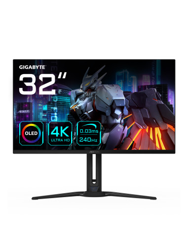 Monitor de juegos OLED AORUS FO32U2 de 32" - 3840 x 2160 (UHD) 240Hz 0.03ms KVM 250 cdm2 FreeSync Premium Pro DisplayHDR True Bl