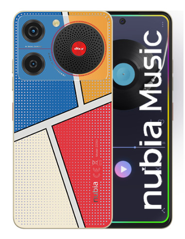 Nubia Music - Pop Art 168 cm (6.6) SIM doble Android 14 USB Tipo C 4 GB 128 GB 5000 mAh Multicolor