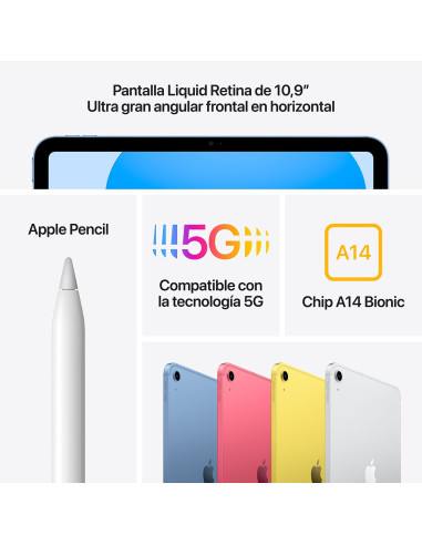 Apple iPad 10,9" (2022) Wi-Fi + Cellular (10ª Gen)